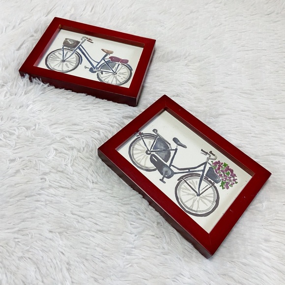 🚲 Small Framed Watercolor Bike Paintings - Picture 2 of 7